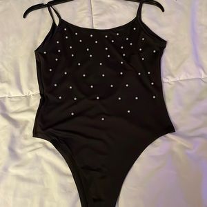 NEW Pearl Beaded Bodysuit